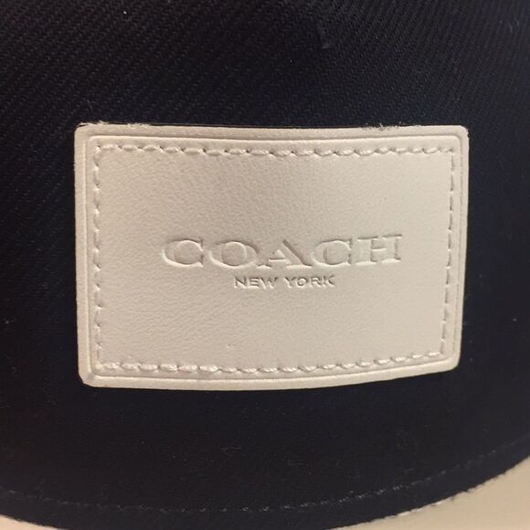 COACH LOGO Cap  Leather on brim Adjustable  MUST be Authenticated by Poshmark - Picture 3 of 7